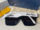 BLACK & WHITE LOUIS VUITTON LV POP SUNGLASSES
