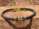 Lauren Bracelet Multi-Strand Silver-Tone Steel and Leather Bracelet