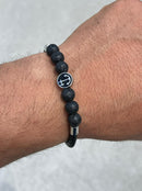 Lauren Bracelet Multi-Strand Silver-Tone Steel and Leather Bracelet