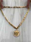 Full Gold color With emerald Medusa Necklaces