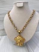 Grande Full Gold color Medusa Necklaces