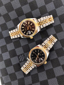 Rolex datejust bicolor with black dial