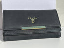 Prada new trendy black leather model women’s wallet