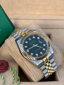 Ladies Rolex Daydate Bicolor with green dial