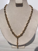 Full bold Gold color knife Necklaces