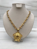 Grande Full Gold color Medusa Necklaces
