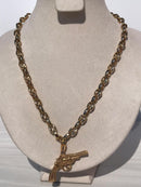Full bold Gold color revolver pistol - gun Necklaces