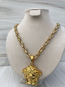 Grande Full Gold color Medusa Necklaces