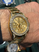Super Clone Copy Eta Rolex Daytona Gold Iced Out