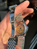 Eta Rolex 1908 Silver with blue dial 39 mm