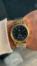 Copy Eta Rolex 1908 Gold with black dial 39 mm