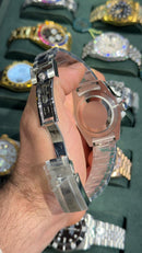 Copy Eta Rolex Submariner Iced Out Green