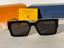 BLACK LOUIS VUITTON FAME  RECTANGLE SUNGLASSES NA