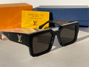 BLACK LOUIS VUITTON FAME  RECTANGLE SUNGLASSES NA