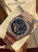 Best Replica Audemars Piguet Skeleton Rose&gold  Iced Out