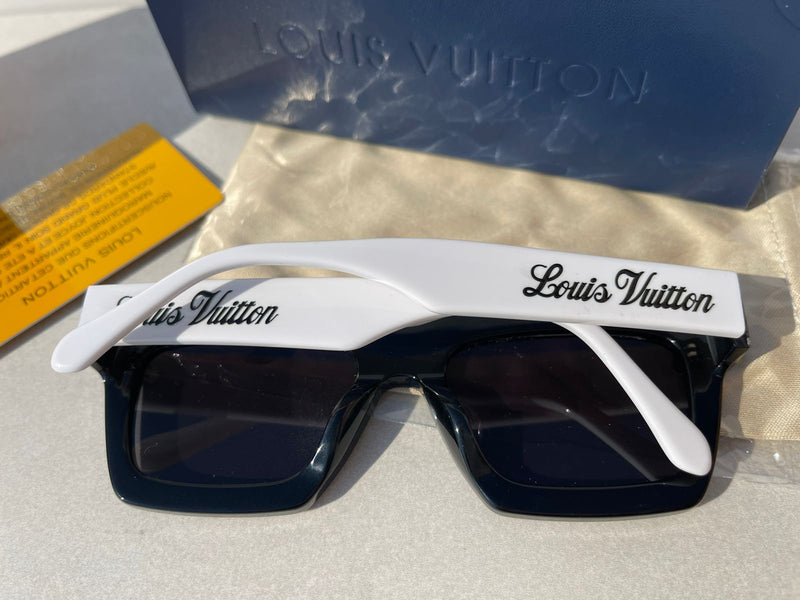 BLACK & WHITE LOUIS VUITTON LV POP SUNGLASSES