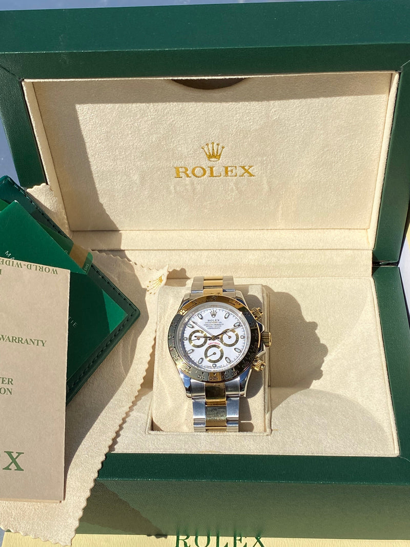 Best Replica  Rolex Daytona White/Yellow Gold