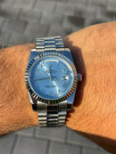Best Replica New Rolex Daydate Blue Romano 36 mm
