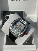Best Replica Richard Mille Iced Out  on Black with Rose&gold case