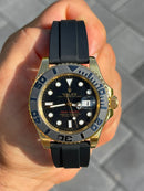 Best Replica Rolex Yacht-master 42mm Yellow Gold Oyster Flex Rubber Strap