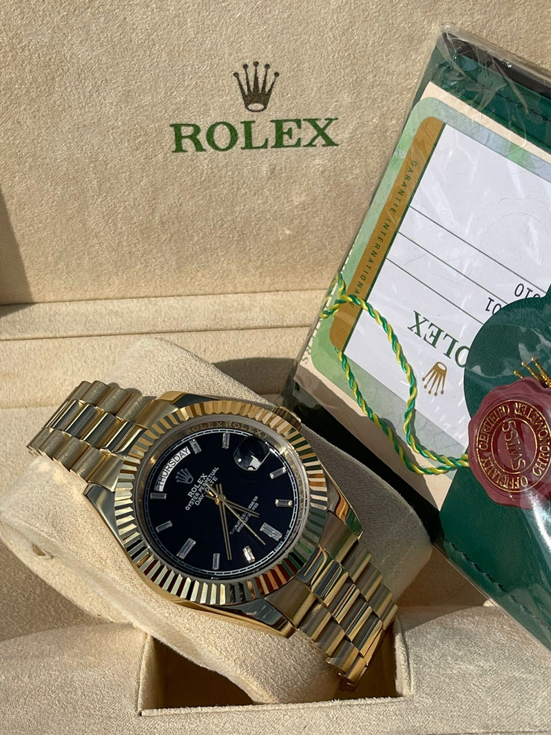 Best Replica Rolex Daydate Diamonds Gold