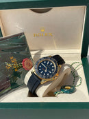Best Replica Rolex Yacht-master 42mm Yellow Gold Oyster Flex Rubber Strap