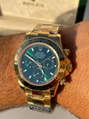 Best Replica  Rolex Daytona Yellow Gold Oliva Dial