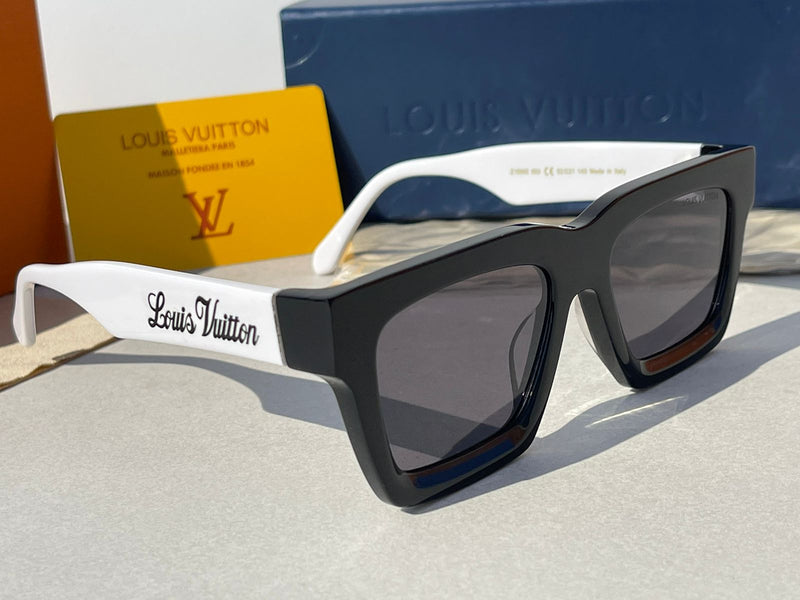 BLACK & WHITE LOUIS VUITTON LV POP SUNGLASSES