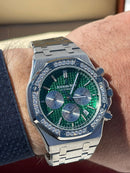 Best Replica Audemars Piguet Green Royal Oak iced out