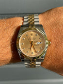 Datejust bicolor gold model with diamonds