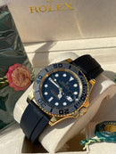 Best Replica Rolex Yacht-master 42mm Yellow Gold Oyster Flex Rubber Strap