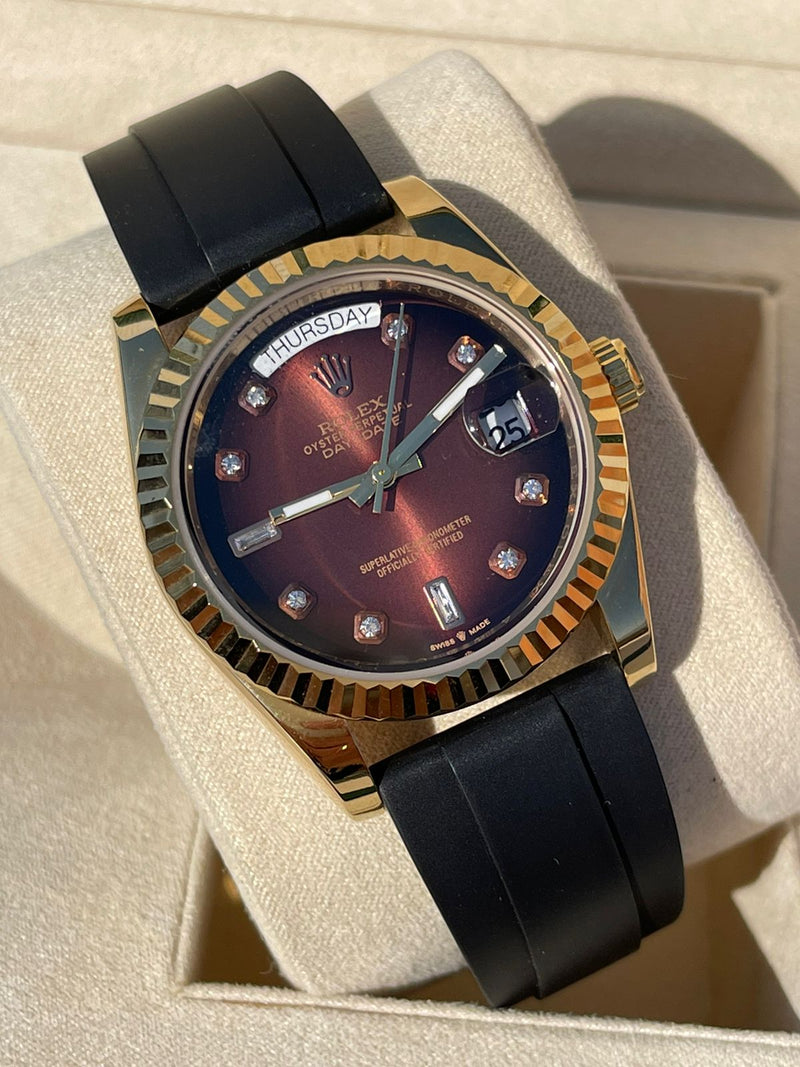 Best Replica Lady's  Rolex Daydate  Chocolate Dial