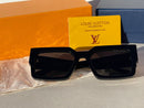 BLACK LOUIS VUITTON FAME  RECTANGLE SUNGLASSES NA