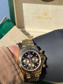 Best Replica  Rolex Daytona black/Yellow Gold