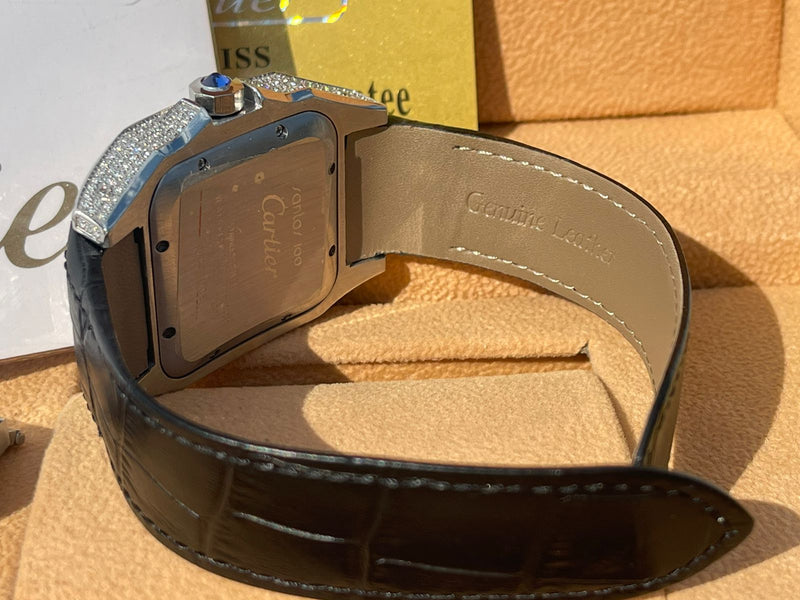 Best Replica de Cartier Santos 100 Diamanti Iced Out