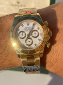 Best Replica  Rolex Daytona Yellow Gold With White Dial