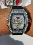 Best Replica Richard Mille Iced Out  on Black with Rose&gold case