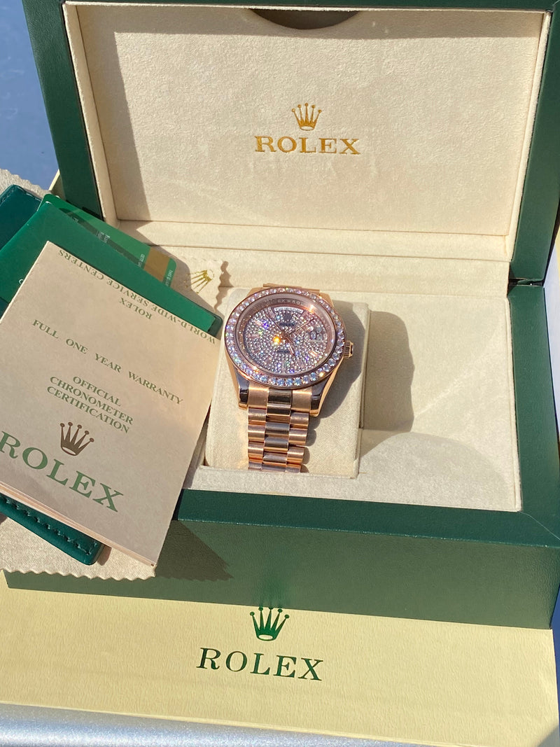 Best Replica Rolex Daydate bling bling Iced Out