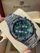 Best Replica Audemars Piguet Green Royal Oak iced out