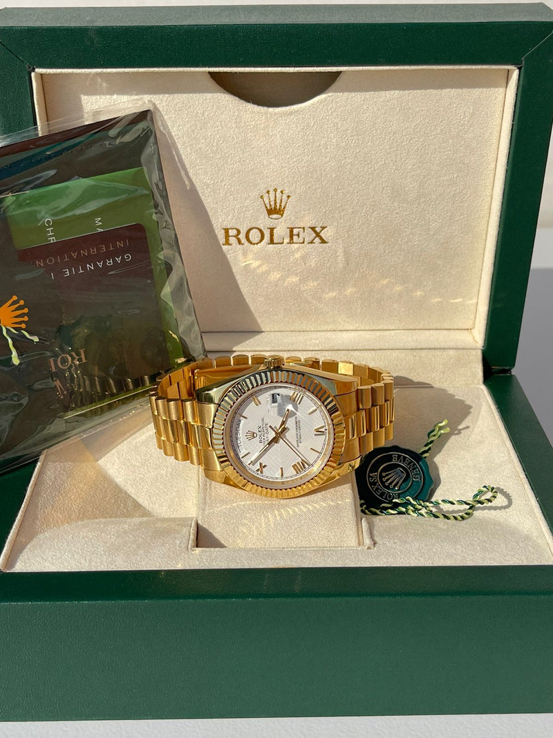 Best Replica Rolex Daydate Presidential Yellow Gold 40 mm White Dial
