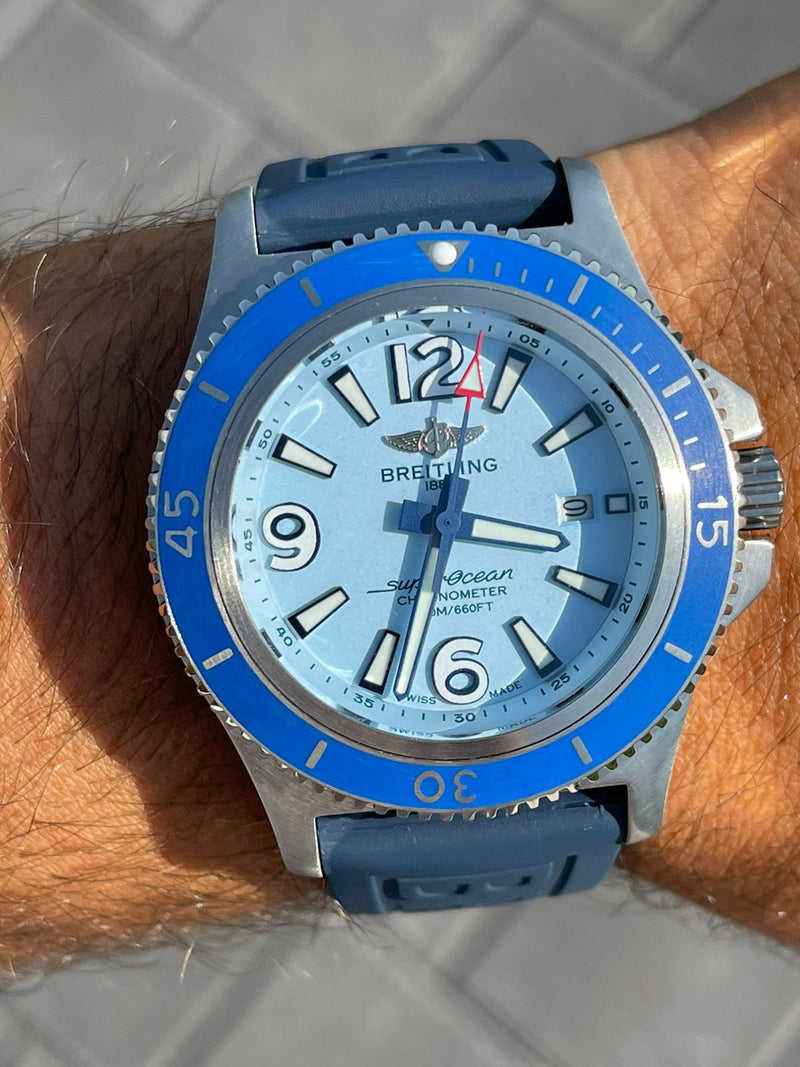 Breitling Super Ocean Blue Rubber
