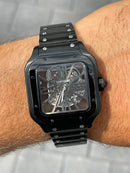 BEST REPLICA SANTOS DE CARTIER SKELETON BLACK