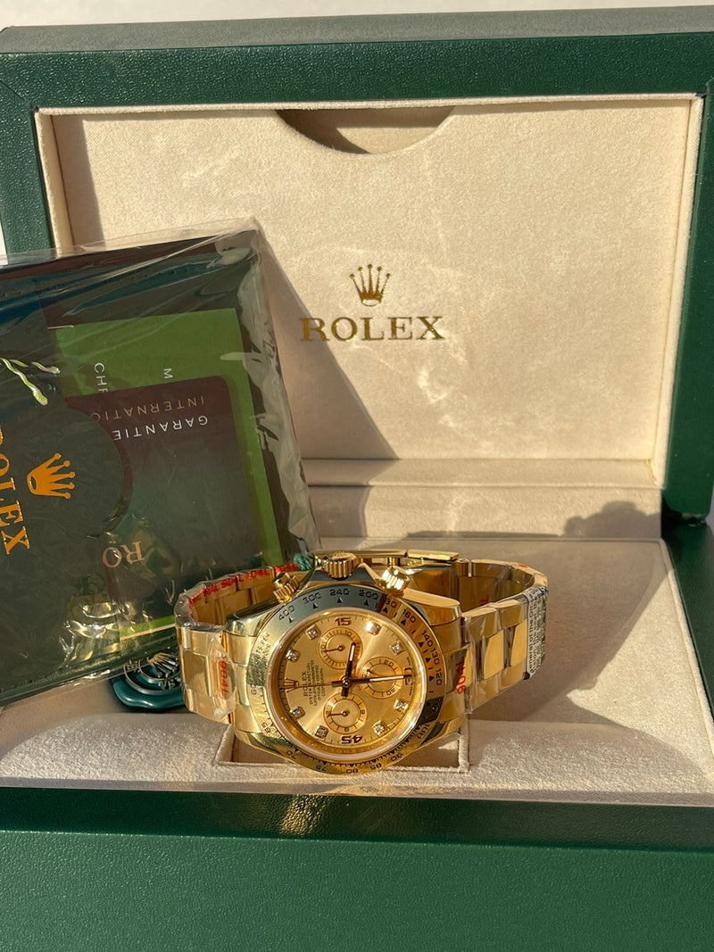 Best Replica  Rolex Daytona Yellow Gold  With Diamonds