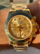Best Replica  Rolex Daytona Yellow Gold  With Diamonds