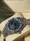 Best Replica Audemars Piguet Royal Oak skeleton Silver Iced Out