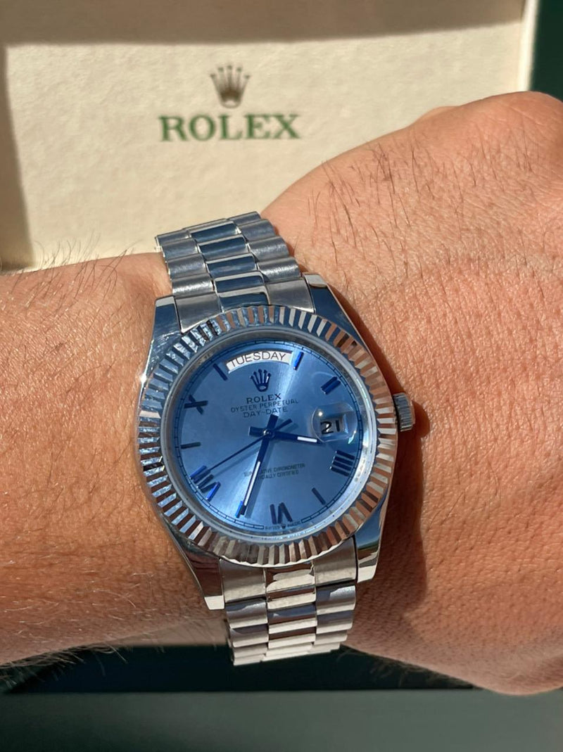 Best Replica New Rolex Daydate grey romano 41 mm