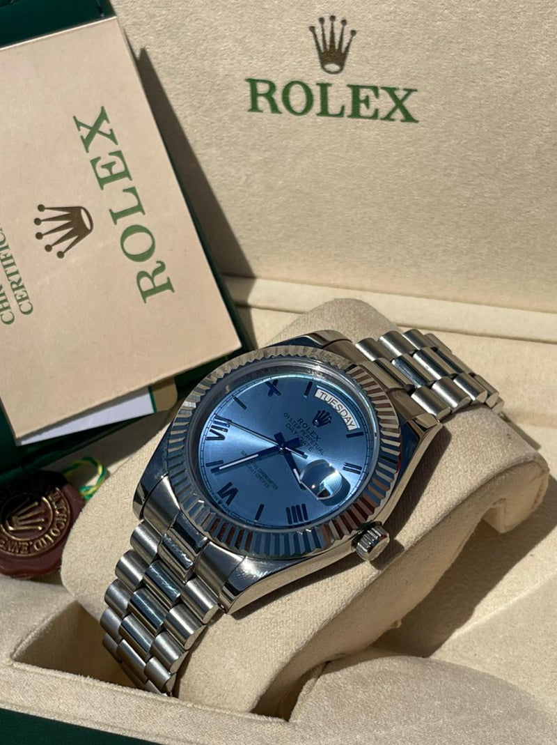 Best Replica New Rolex Daydate grey romano 41 mm