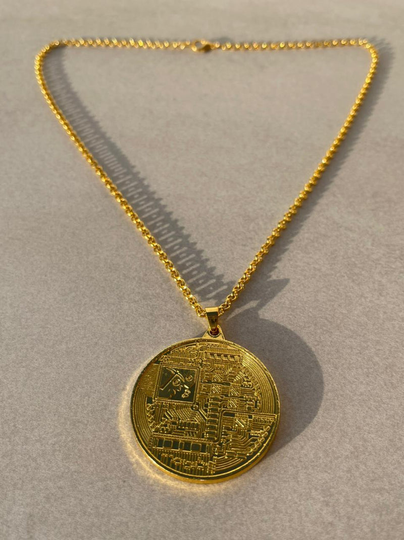 Bitcoin Full bold Gold color Necklaces