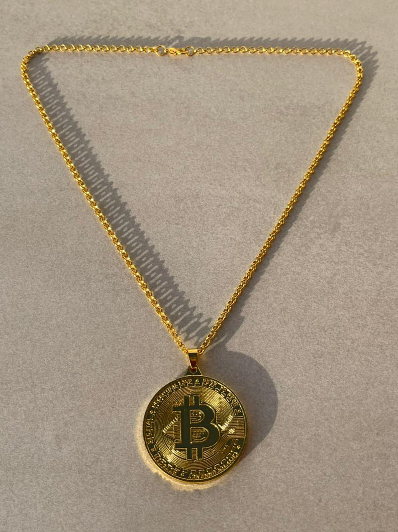 Bitcoin Full bold Gold color Necklaces