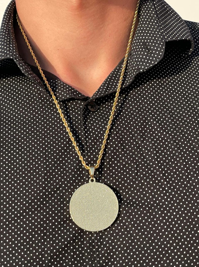 Bitcoin Bling Bling Full bold Gold color Necklaces